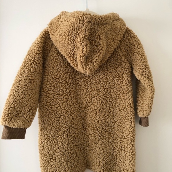 7 For All Mankind Baby Brown Sherpa Jumpsuit 24M - Picture 6 of 9